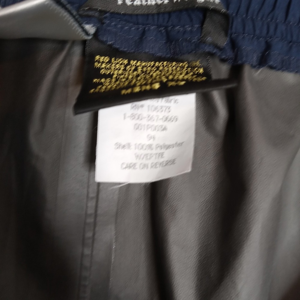 Zero Restriction Featherweight Pullover Rain Pants Men's XL Blue - Picture 4 of 8